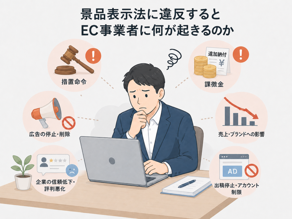 景品表示法に違反するとEC事業者に何が起きるのか