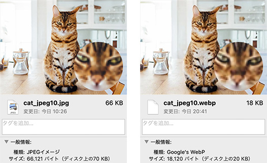 WebPとJPEGの画像比較