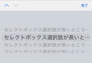 長い項目名をiPhoneからみたとき