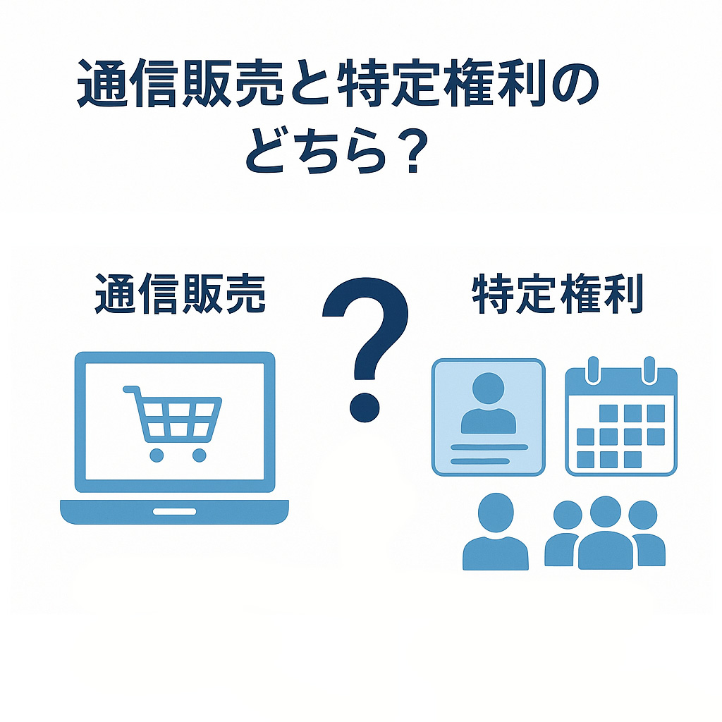 通信販売と特定権利のどちら?