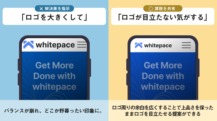 ケース1：会社のロゴをもっと目立たせたい時